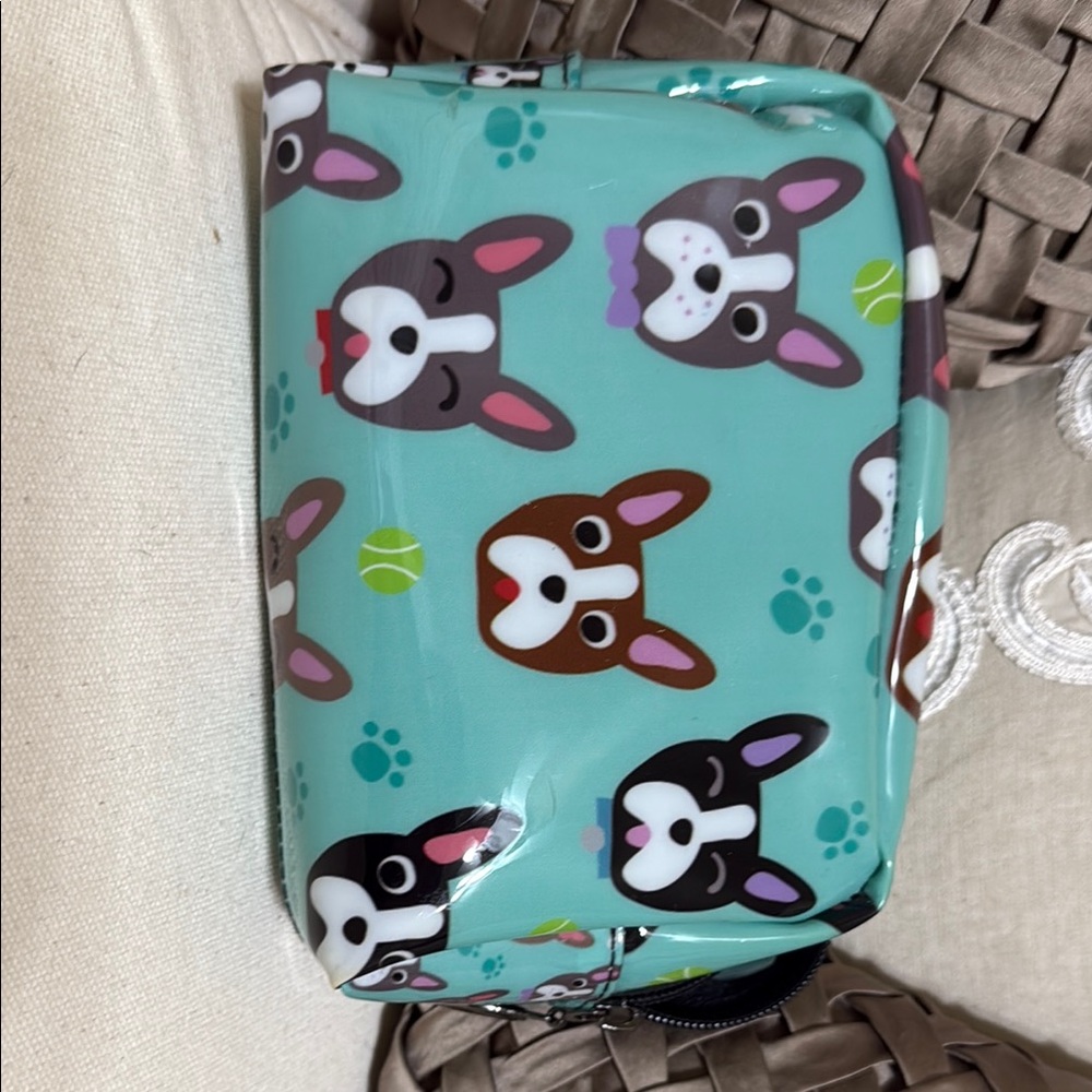 Cute Frenchie Dog Print Cosmetic Bag